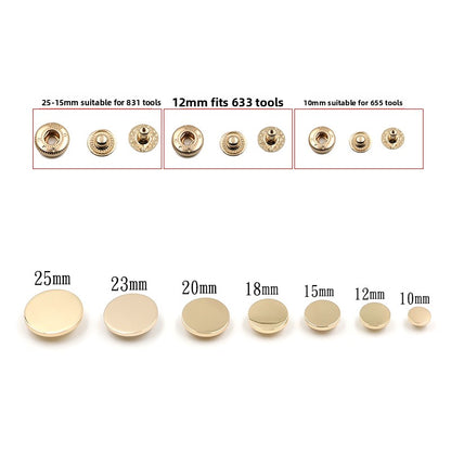 3407★  Denim jacket four-in-one button, button nailing tool, metal hidden button, invisible snap button for clothes, sub-mother button, snap button.