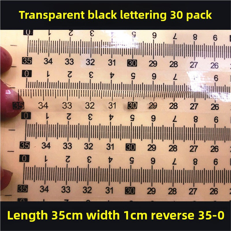 1603★  [Transparent self-adhesive] Self-adhesive transparent self-adhesive scale sticky waterproof medium sub-scale scale sticker free shipping can be customized PVC sticker