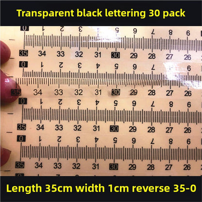 1603★  [Transparent self-adhesive] Self-adhesive transparent self-adhesive scale sticky waterproof medium sub-scale scale sticker free shipping can be customized PVC sticker