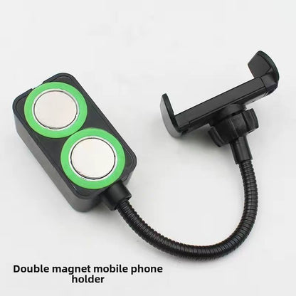 1437★  [New] Shockproof sewing machine Universal mobile phone holder Flat car Magnet fixing clip Edge locking machine Ham car rotation