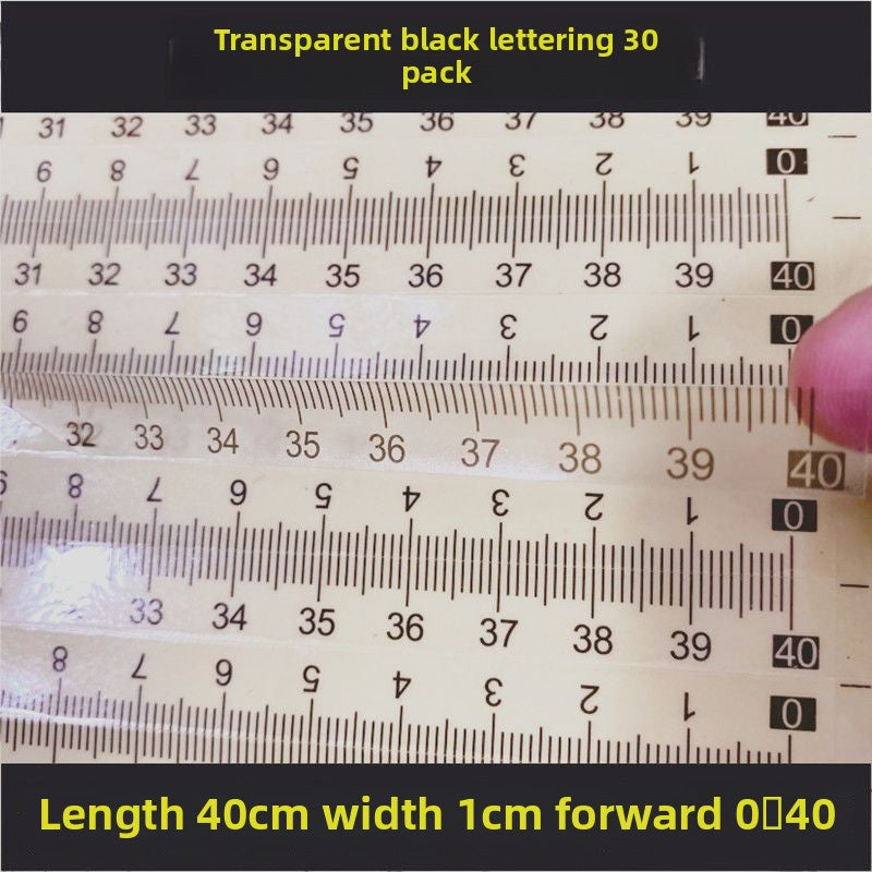 1603★  [Transparent self-adhesive] Self-adhesive transparent self-adhesive scale sticky waterproof medium sub-scale scale sticker free shipping can be customized PVC sticker
