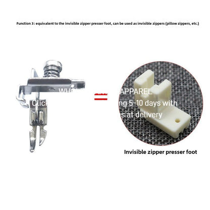 1525★  Household old-fashioned sewing machine presser foot 4 with universal presser foot unilateral bilateral invisible zipper multi-functional presser foot free shipping