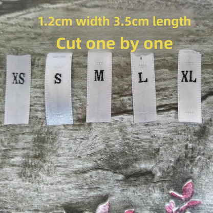 3225★  High-grade woven edge satin clothing size mark cut well mark collar mark number mark size mark universal clothing size mark letters
